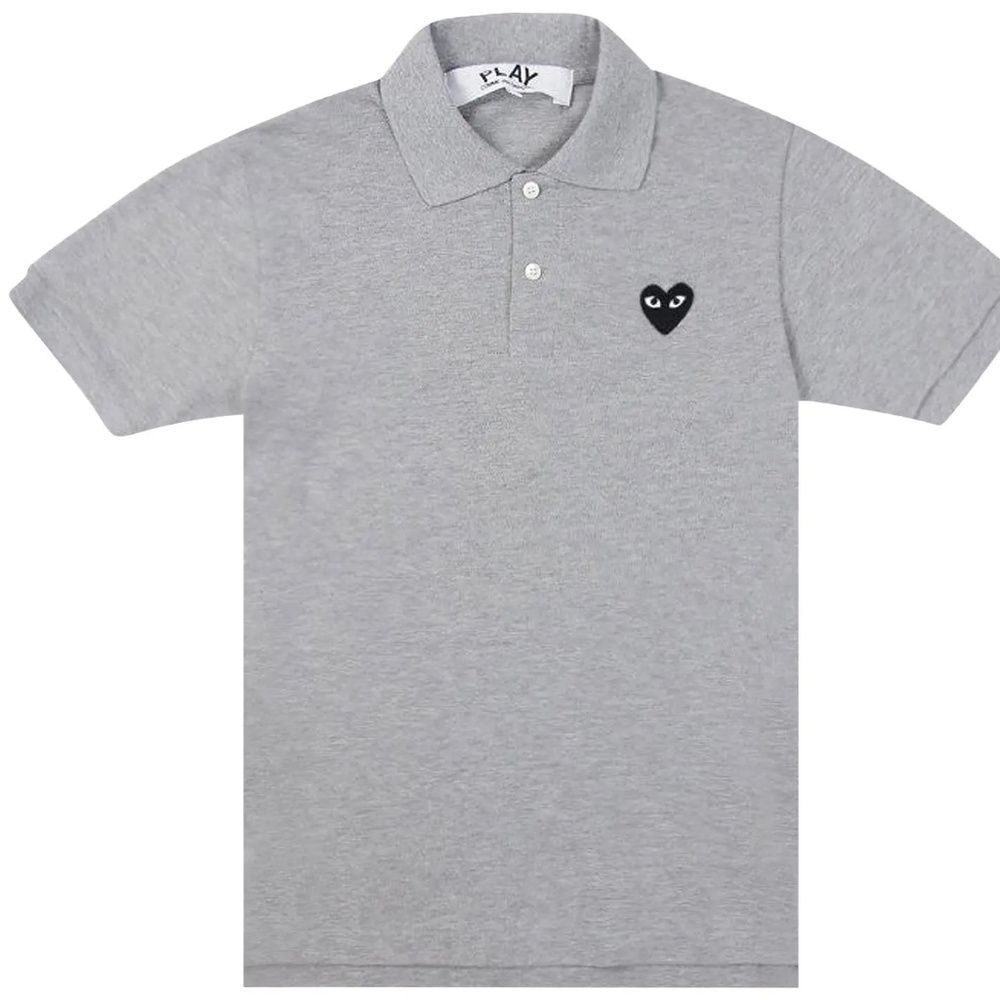 CDG Play by Comme Des Garcons Gray Polo T-Shirt XL 100% Authentic NWT